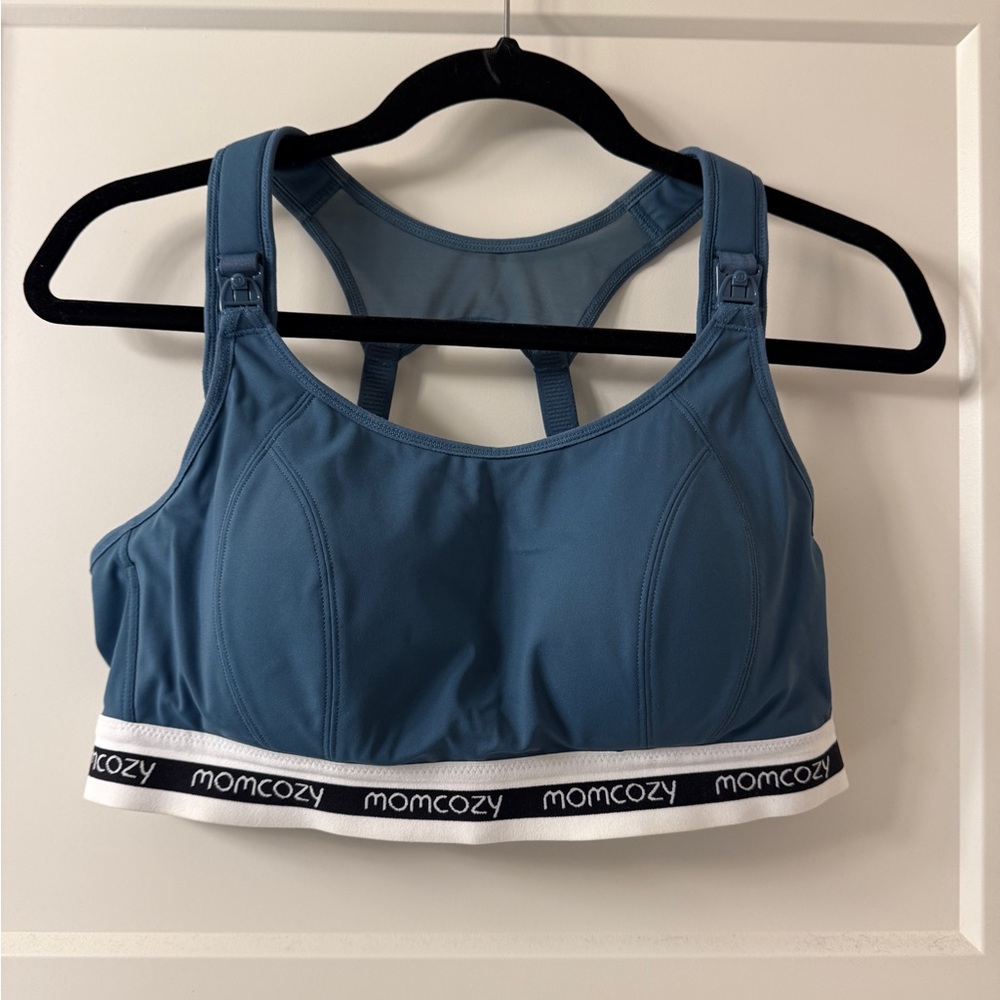 Momcozy Breastfeeding, Low-Impact Nursing Sports Bra Padded Wireless Bra